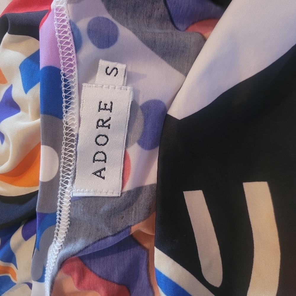 Adore Mid-length Dress In A Colorful Abstract Print - Picture 7 of 7